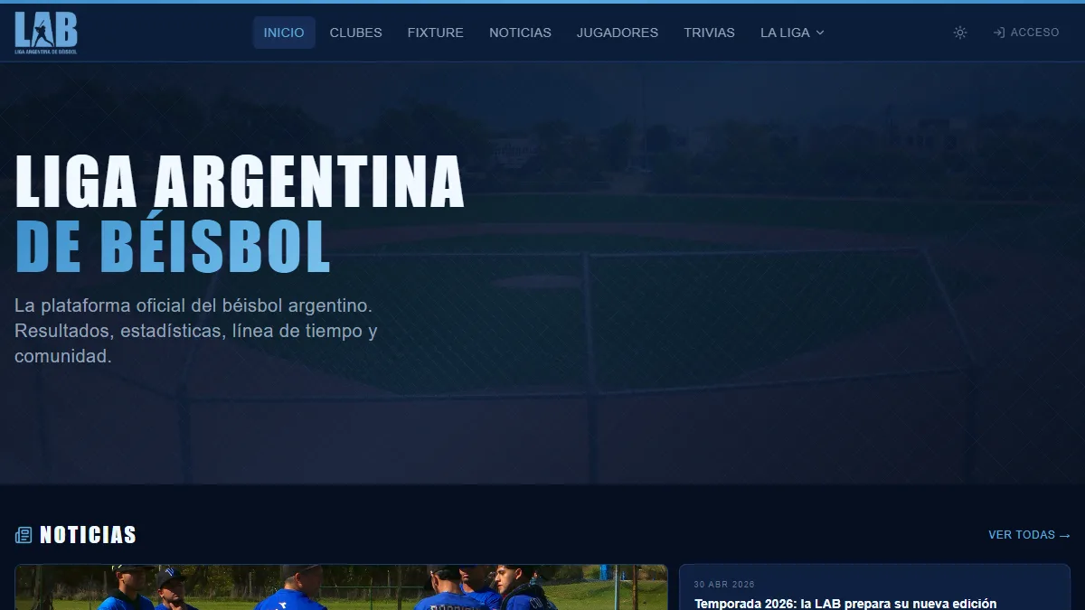 Liga Argentina de Béisbol - proyecto realizado por Manish
